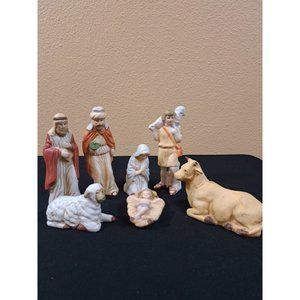 Vintage Porcelain Nativity Scene 7 Piece